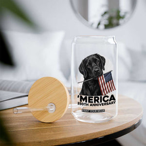 Patriotic Labrador Retriever Glass Can America 250th Anniversary Gift TS12 Print Your Wear