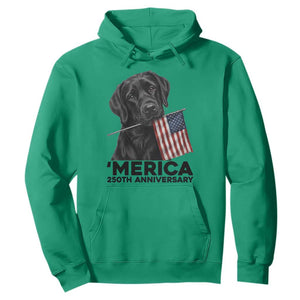 Patriotic Labrador Retriever Hoodie America 250th Anniversary Gift TS12 Irish Green Print Your Wear