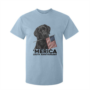 Patriotic Labrador Retriever T Shirt For Kid America 250th Anniversary Gift TS12 Light Blue Print Your Wear