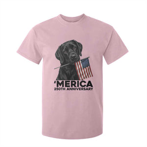 Patriotic Labrador Retriever T Shirt For Kid America 250th Anniversary Gift TS12 Light Pink Print Your Wear