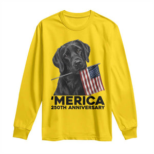 Patriotic Labrador Retriever Long Sleeve Shirt America 250th Anniversary Gift TS12 Daisy Print Your Wear