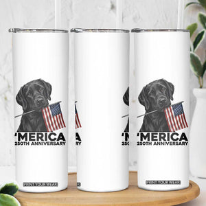 Patriotic Labrador Retriever Skinny Tumbler America 250th Anniversary Gift TS12 Print Your Wear