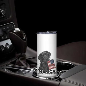 Patriotic Labrador Retriever Skinny Tumbler America 250th Anniversary Gift TS12 Print Your Wear