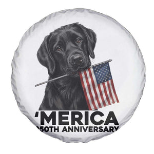 Patriotic Labrador Retriever Spare Tire Cover America 250th Anniversary Gift TS12 Print Your Wear