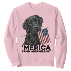 Patriotic Labrador Retriever Sweatshirt America 250th Anniversary Gift TS12 Light Pink Print Your Wear