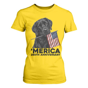 Patriotic Labrador Retriever T Shirt For Women America 250th Anniversary Gift TS12 Daisy Print Your Wear