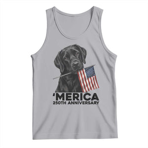 Patriotic Labrador Retriever Tank Top America 250th Anniversary Gift TS12 Athletic Heather Print Your Wear
