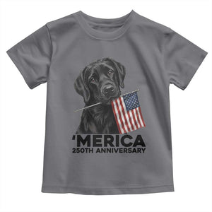 Patriotic Labrador Retriever Toddler T Shirt America 250th Anniversary Gift TS12 Charcoal Print Your Wear