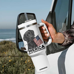 Patriotic Labrador Retriever Tumbler With Handle America 250th Anniversary Gift TS12 Print Your Wear