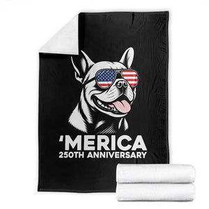Merica French Bulldog Lover Throw Blanket 250th Anniversary Gift TS12 Black Print Your Wear