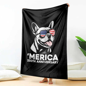 Merica French Bulldog Lover Throw Blanket 250th Anniversary Gift TS12 Print Your Wear