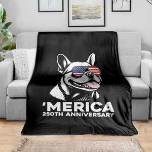 Merica French Bulldog Lover Throw Blanket 250th Anniversary Gift TS12 Print Your Wear