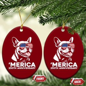 Merica French Bulldog Lover Ceramic Ornament 250th Anniversary Gift TS12 Print Your Wear