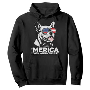 Merica French Bulldog Lover Hoodie 250th Anniversary Gift TS12 Black Print Your Wear