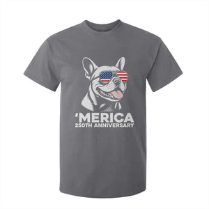 Merica French Bulldog Lover T Shirt For Kid 250th Anniversary Gift TS12 Charcoal Print Your Wear
