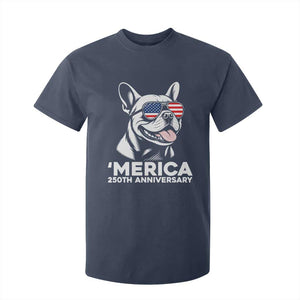 Merica French Bulldog Lover T Shirt For Kid 250th Anniversary Gift TS12 Navy Print Your Wear