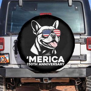 Merica French Bulldog Lover Spare Tire Cover 250th Anniversary Gift TS12 No hole Black Print Your Wear