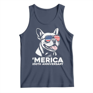Merica French Bulldog Lover Tank Top 250th Anniversary Gift TS12 Navy Print Your Wear