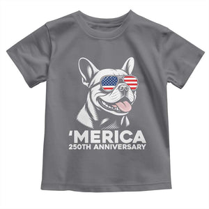 Merica French Bulldog Lover Toddler T Shirt 250th Anniversary Gift TS12 Charcoal Print Your Wear