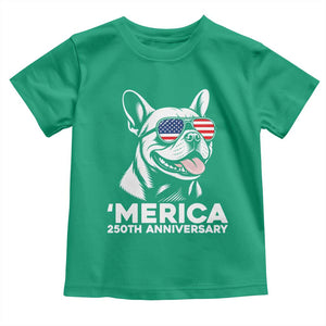 Merica French Bulldog Lover Toddler T Shirt 250th Anniversary Gift TS12 Irish Green Print Your Wear
