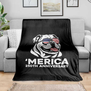Merica English Bulldog Lover Throw Blanket 250th Anniversary Gift TS12 Print Your Wear