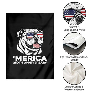 Merica English Bulldog Lover Garden Flag 250th Anniversary Gift TS12 Print Your Wear