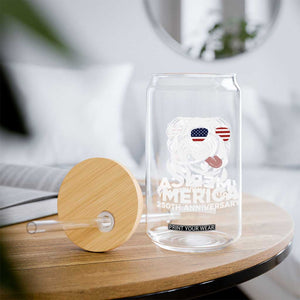 Merica English Bulldog Lover Glass Can 250th Anniversary Gift TS12 Print Your Wear