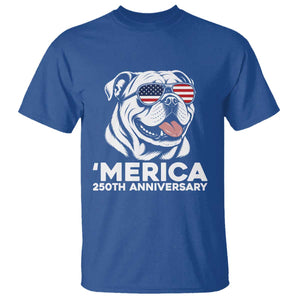 Merica English Bulldog Lover T Shirt 250th Anniversary Gift TS12 Royal Blue Print Your Wear