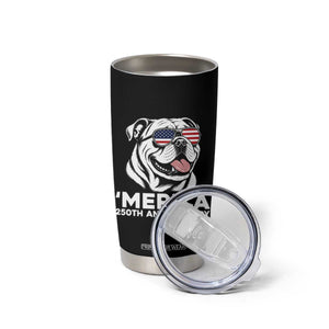 Merica English Bulldog Lover Tumbler Cup 250th Anniversary Gift TS12 Print Your Wear