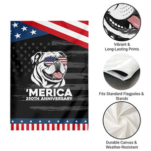 Merica English Bulldog Lover Patriotic Garden Flag 250th Anniversary Gift TS12 Print Your Wear