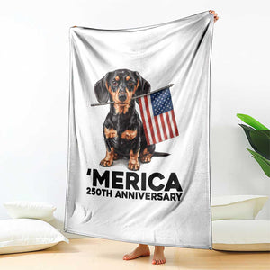 Merica Dachshund Lover Throw Blanket 250th Anniversary Gift TS12 Print Your Wear