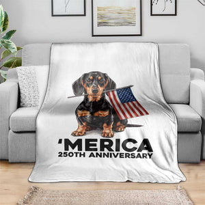 Merica Dachshund Lover Throw Blanket 250th Anniversary Gift TS12 Print Your Wear