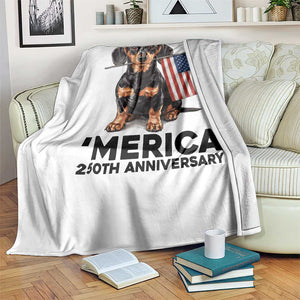 Merica Dachshund Lover Throw Blanket 250th Anniversary Gift TS12 Print Your Wear
