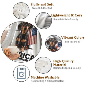 Merica Dachshund Lover Throw Blanket 250th Anniversary Gift TS12 Print Your Wear