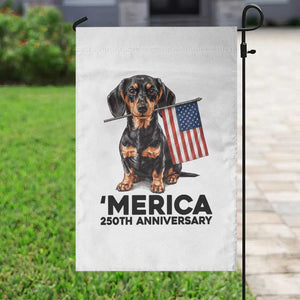 Merica Dachshund Lover Garden Flag 250th Anniversary Gift TS12 Print Your Wear