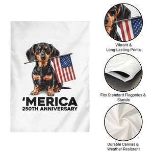Merica Dachshund Lover Garden Flag 250th Anniversary Gift TS12 Print Your Wear