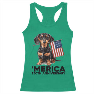 Merica Dachshund Lover Racerback Tank Top 250th Anniversary Gift TS12 Irish Green Print Your Wear