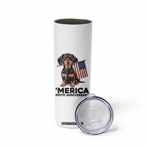 Merica Dachshund Lover Skinny Tumbler 250th Anniversary Gift TS12 Print Your Wear