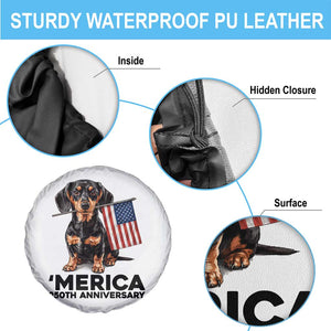 Merica Dachshund Lover Spare Tire Cover 250th Anniversary Gift TS12 Print Your Wear