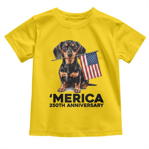 Merica Dachshund Lover Toddler T Shirt 250th Anniversary Gift TS12 Daisy Print Your Wear