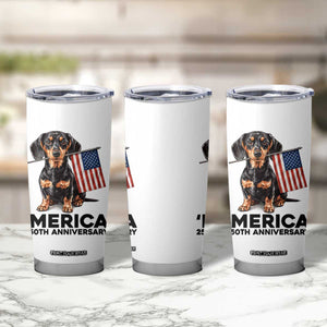 Merica Dachshund Lover Tumbler Cup 250th Anniversary Gift TS12 Print Your Wear