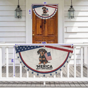 Merica Dachshund Lover Patriotic Fan Flag 250th Anniversary Gift