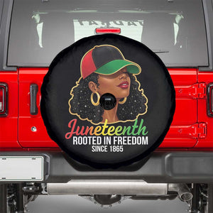 Black Woman Juneteenth Graphic Spare Tire Cover Rooted In Freedom Since 1865 TS12 Black Print Your Wear