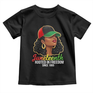Black Woman Juneteenth Graphic Toddler T Shirt Rooted In Freedom Since 1865