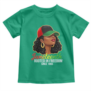 Black Woman Juneteenth Graphic Toddler T Shirt Rooted In Freedom Since 1865