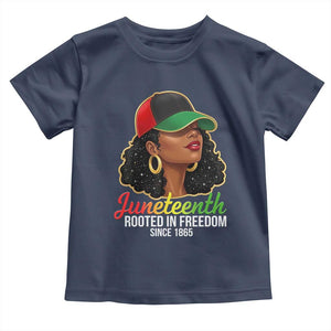 Black Woman Juneteenth Graphic Toddler T Shirt Rooted In Freedom Since 1865