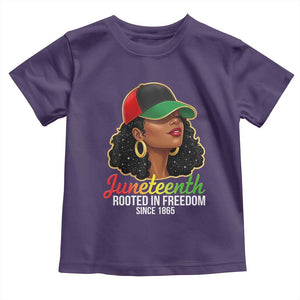 Black Woman Juneteenth Graphic Toddler T Shirt Rooted In Freedom Since 1865