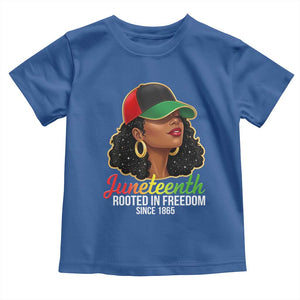 Black Woman Juneteenth Graphic Toddler T Shirt Rooted In Freedom Since 1865