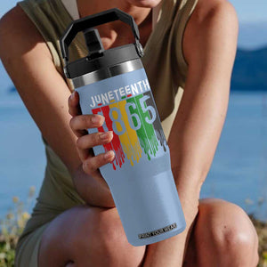 Juneteenth Freedom Pride Flip Straw Tumbler African American Heritage Graphic TS12 One Size: 30 oz Light Blue Print Your Wear
