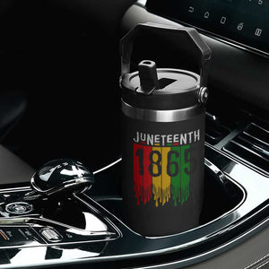 Juneteenth Freedom Pride Flip Straw Tumbler African American Heritage Graphic TS12 Print Your Wear